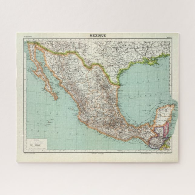 Quebra-cabeça México - Mapa do México (Horizontal)
