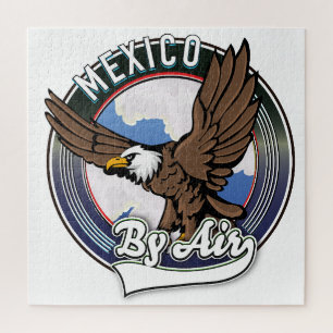 Quebra-cabeça México por adesivo de viagem aérea.