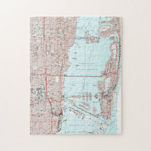 Quebra-cabeça Miami Florida Mapa (1994)