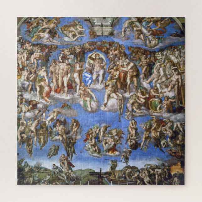 Quebra-cabeça Michelangelo The Last Judgment Fine Art Print (Vertical)