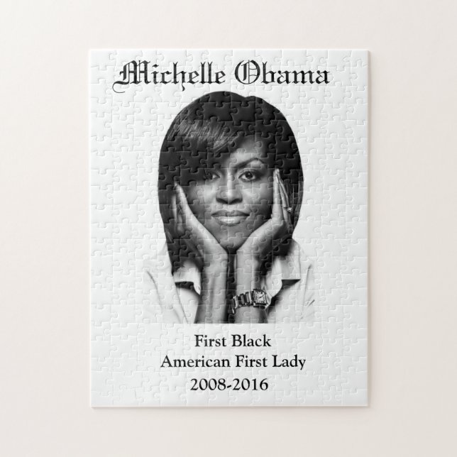 Quebra-cabeça MICHELLE OBAMA PRIMEIRA poster Jigsa NEGRA (Vertical)