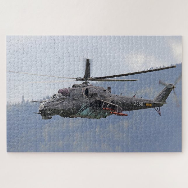 Quebra-cabeça Mil Mi-24 Hind (Horizontal)