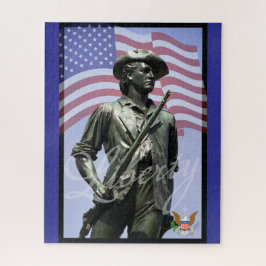 Quebra-cabeça Militar Patriótico Minuteman com Emblema de Defesa