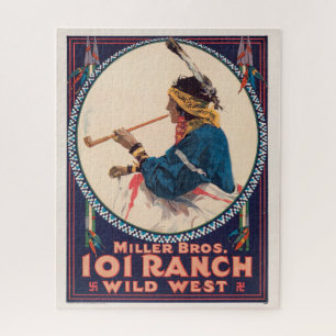Quebra-cabeça Miller Bros. 101 Ranch, Poster de Circo Oeste Selv