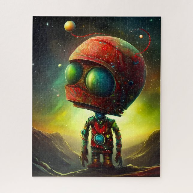 Quebra-cabeça Milo, o Cosmic Spaceman Explorer da Estrela (Vertical)