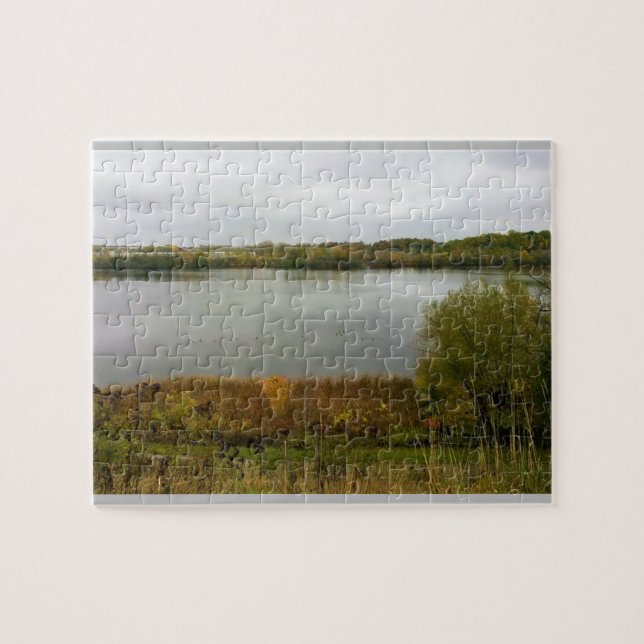 Quebra-cabeça Milwaukee River, West Bend, Wisconsin (Horizontal)
