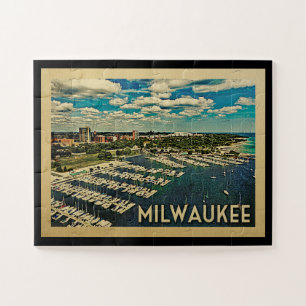 Quebra-cabeça Milwaukee Wisconsin Viagens vintage