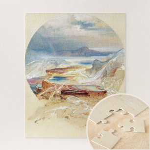 Quebra-cabeça Minerva Terrace, Yellowstone por Thomas Moran