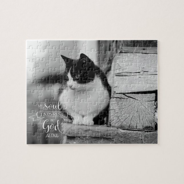 Quebra-cabeça Minha Alma Encontra Descanso - Ps 62:1 (Horizontal)