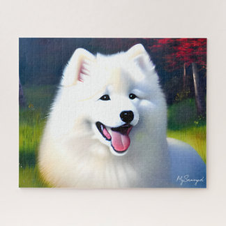 Quebra-cabeça Minha Ideia de Presente Personalizada Samoyed, Cut