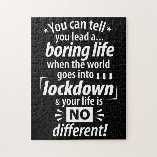 Quebra-cabeça Minha Morte Chata De Bloqueio - Engraçada Pandemia (Vertical)