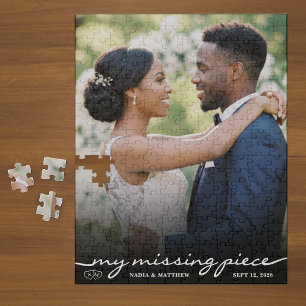 Quebra-cabeça Minha Peça Faltando Foto Dia dos Namorados Casamen