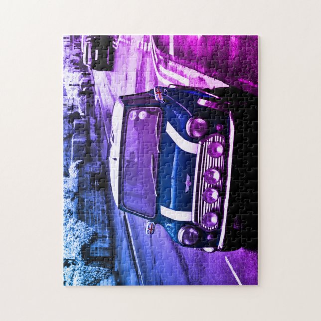 Quebra-cabeça Mini Cooper Morris Bunt Blau (Vertical)