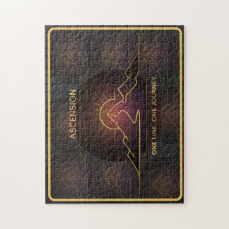 Quebra-cabeça Minimal One-Stroke Mountain Ridge | Sunrise Line