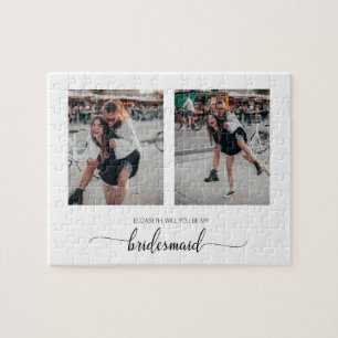 Quebra-cabeça Minimal Will You Be My Bridesmaid Two Photo