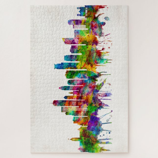 Quebra-cabeça Minneapolis Minnesota Skyline (Vertical)