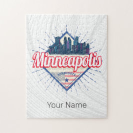 Quebra-cabeça Minneapolis Minnesota USA Skyline Estados Unidos