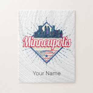 Quebra-cabeça Minneapolis Minnesota USA Skyline Estados Unidos