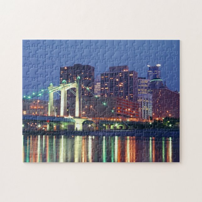 Quebra-cabeça Minneapolis Skyline Jigsaw (Horizontal)