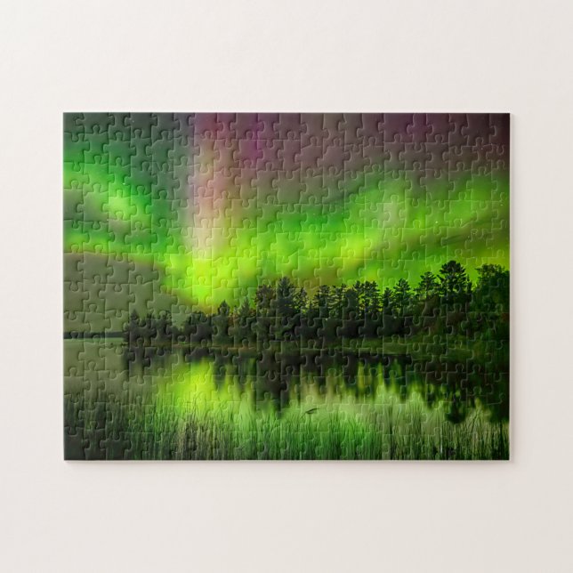 Quebra-cabeça Minnesota Aurora Boreal (Horizontal)