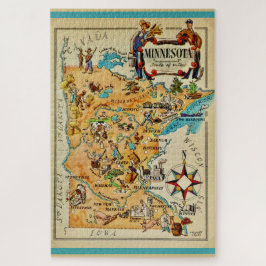 Quebra-cabeça Minnesota Illustrated 20x30 Map