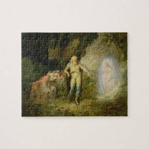 Quebra-cabeça Miranda, Prospero e Ariel, "da tempestade" perto