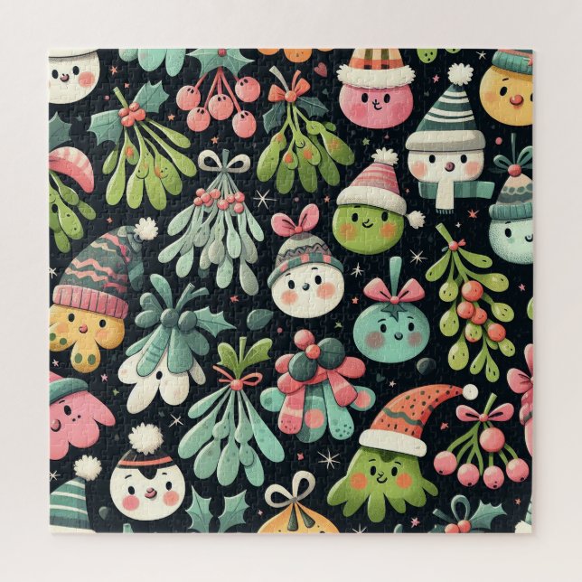 Quebra-cabeça Mistletoe Christmas Carolers (Vertical)