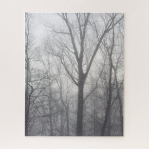 Quebra-cabeça Misty Trees Cinza Woodland