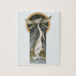 Quebra-cabeça Mitologia Vintage, Dragão Alado no Oceano