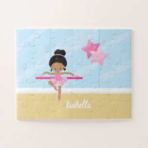 Quebra-cabeça Miúdo da menina da bailarina personalizado