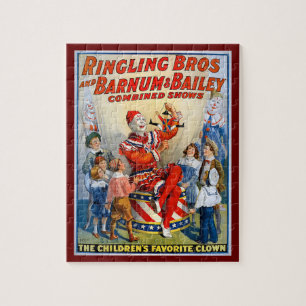 Quebra-cabeça Miúdos do poster do circo do palhaço dos irmãos