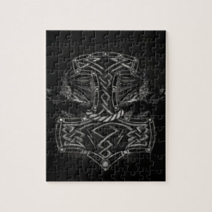 Quebra-cabeça Mjolnir - o martelo do Thor e dos corvos