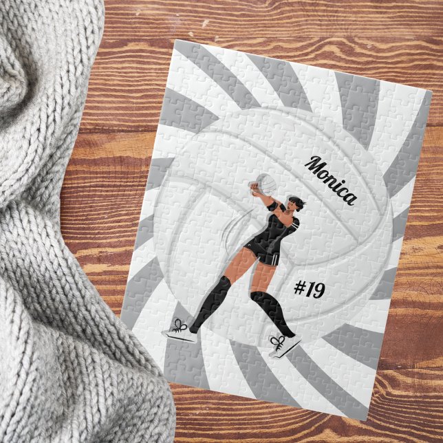 Quebra-cabeça Moça Jogadora de Voleibol Nome da Equipe Jersey (Criador carregado)