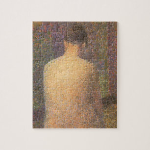 Quebra-cabeça Modelo de costas por Georges Seurat, Arte Antiga