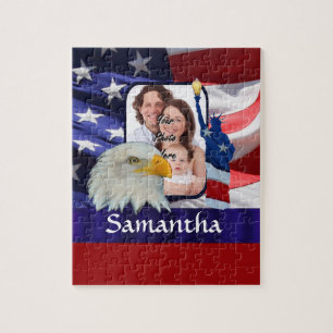 Quebra-cabeça Modelo de foto Americano Patriótico