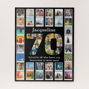 Quebra-cabeça Modelo de foto de família para 70º aniversário pre