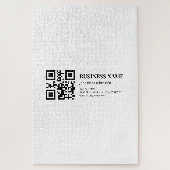 Quebra-cabeça Modelo de Nome Empresarial de Código QR Personaliz (Vertical)