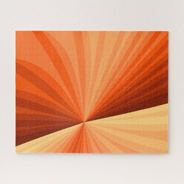 Quebra-cabeça Modern Abstract Orange Red Vanilla Graphic Fractal (Horizontal)