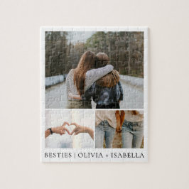 Quebra-cabeça Modern Best Friends Simple Besties Photo Collage