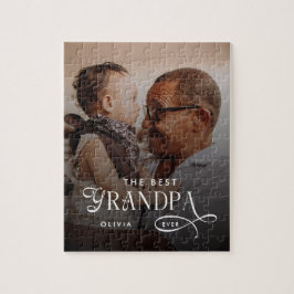 Quebra-cabeça Modern Best GrandPa Ever Photo Personalized