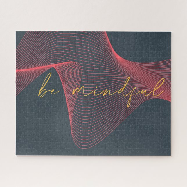 Quebra-cabeça Modern, elegant, chic, urban design of Be Mindful (Horizontal)