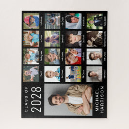 Quebra-cabeça Modern Graduation 17 Photo Collage Black