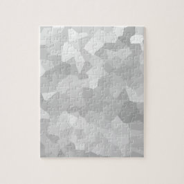 Quebra-cabeça Moderno - abstrato cinzento e branco da forma do