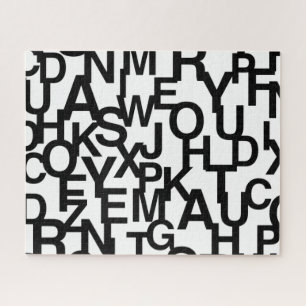 Quebra-cabeça Moderno, abstrato, padrão confuso com letras