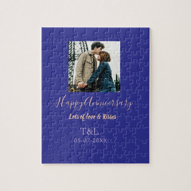 Quebra-cabeça Moderno Boho feliz aniversário adicione nome laran (Vertical)