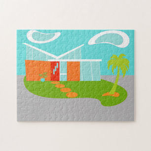 Quebra-cabeça moderno da casa dos desenhos