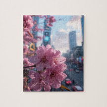 Quebra-Cabeça Moderno de Flor de Cerejeira | 500 P