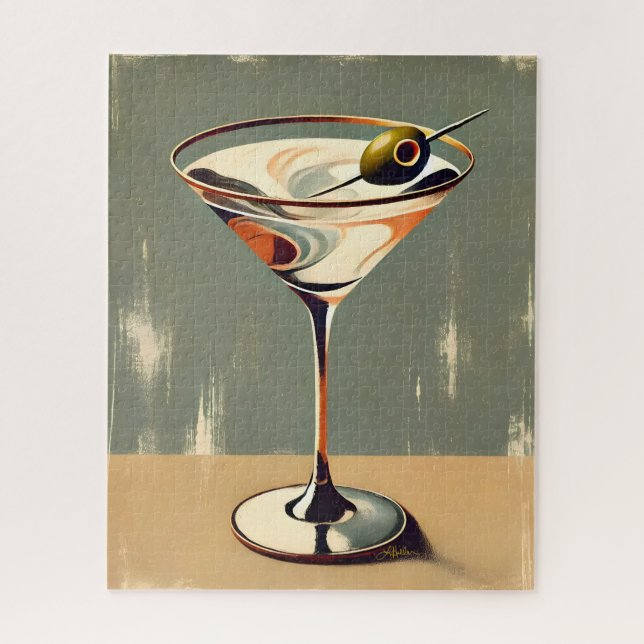 Quebra-cabeça Moderno de Meados do Século 1 Pintura de Martini d (Vertical)
