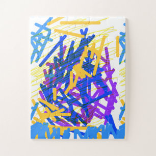 Quebra-cabeça Moderno Splash de Pintura Festivo Abstrato