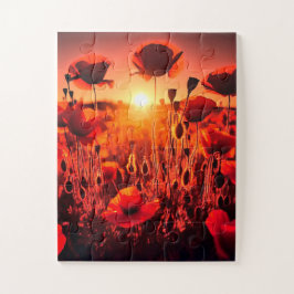 Quebra-cabeça Mohn im Gegenlicht